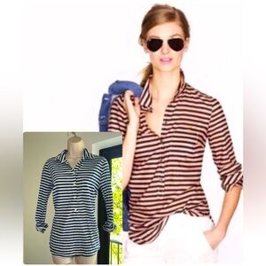 J.Crew Factory Horizontal Striped Popover Shirt